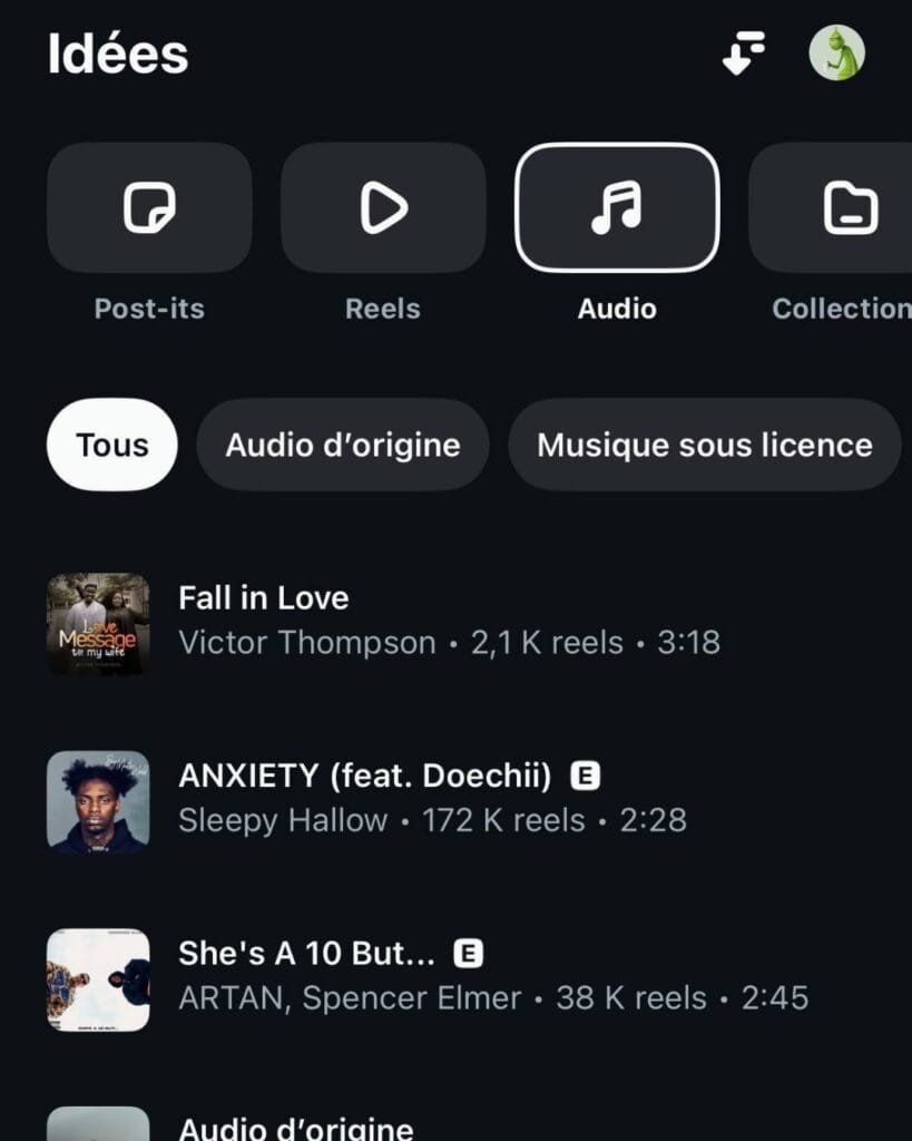 trends audio Application Edits Instagram